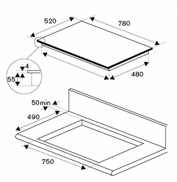 Встраиваемая индукционная варочная панель Bertazzoni P786IM3B2NE Встраиваемая индукционная варочная панель Bertazzoni P786IM3B2NE