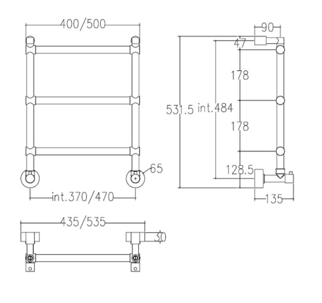 Полотенцесушитель водяной Margaroli 4423703CRN