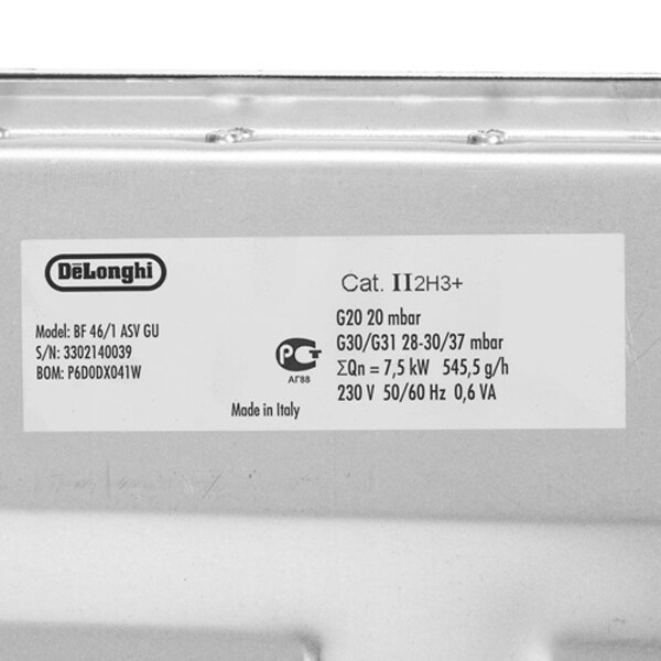 Встраиваемая газовая варочная панель Delonghi BF 46/1 ASV GUD