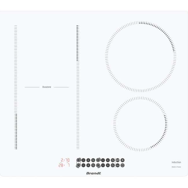 Встраиваемая индукционная варочная панель Brandt BPI164DUW Встраиваемая индукционная варочная панель Brandt BPI164DUW