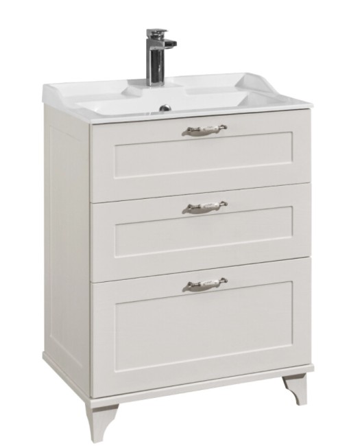 Тумба под раковину Aquaton Леон 65 Н (1A194601LBPS0) дуб белый
