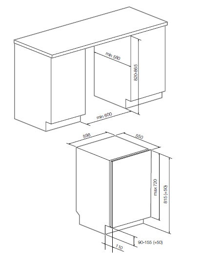 Встраиваемая посудомоечная машина Graude Comfort VG 60.2 S