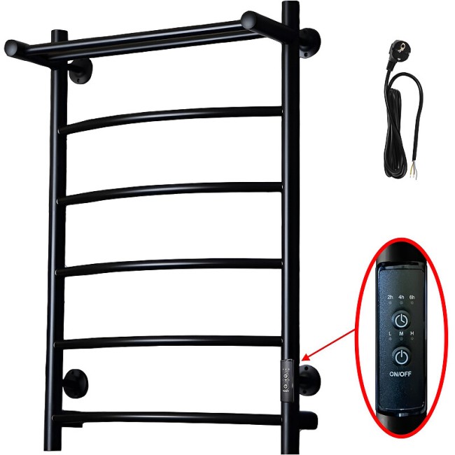 Полотенцесушитель Тругор Пэк сп 5 П 80х50 черный ВГП ( 00-00042758) Полотенцесушитель Тругор Пэк сп 5 П 80х50 черный ВГП ( 00-00042758)