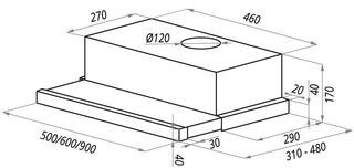 Встраиваемая вытяжка Maunfeld VS Light Glass C 50 черный Встраиваемая вытяжка Maunfeld VS Light Glass C 50 черный