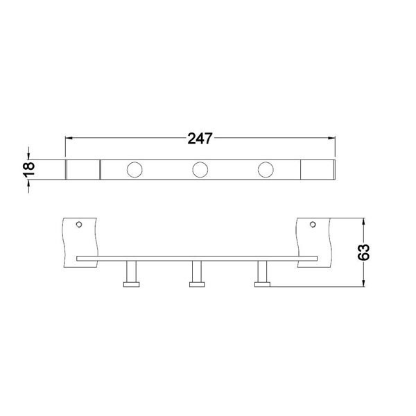 Планка с крючками Schein Swing 321*3B2 Планка с крючками Schein Swing 321*3B2