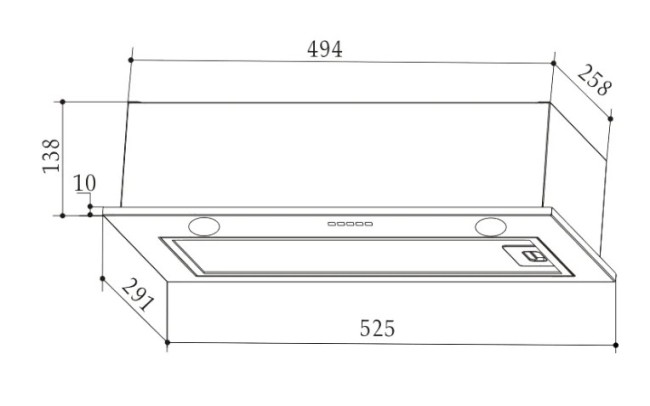 Встраиваемая вытяжка Weissgauff FIONA 60 X
