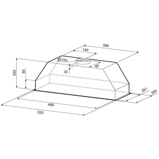 Встраиваемая вытяжка Kronasteel Runa 600 PB inox Встраиваемая вытяжка Kronasteel Runa 600 PB inox