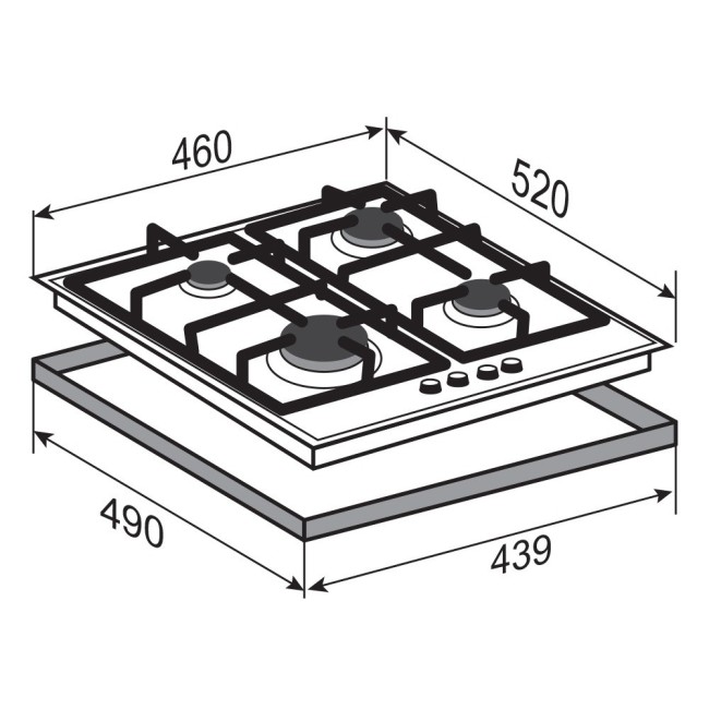 Встраиваемая газовая варочная панель Zigmund & Shtain G 15.4 S