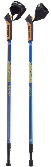 Скандинавские палки Berger Blade 2-секционные, 77-135 см, синий/красный/желтый Скандинавские палки Berger Blade 2-секционные, 77-135 см, синий/красный/желтый