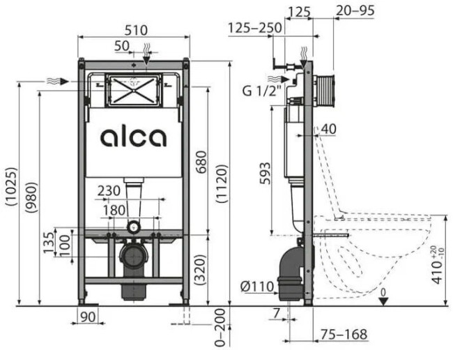 Готовое решение Alcaplast AM101/1120-4:1 RU M578-0001 Готовое решение Alcaplast AM101/1120-4:1 RU M578-0001