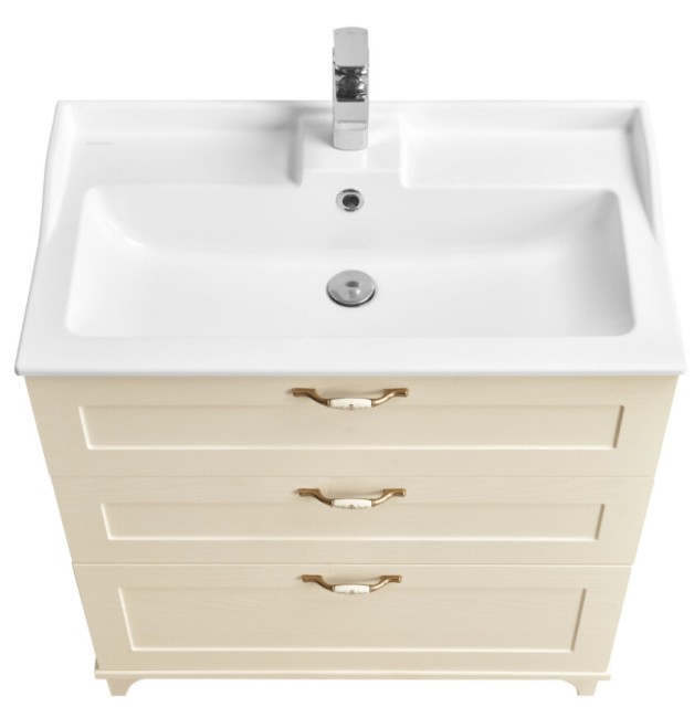 Тумба под раковину Aquaton Леон 80 Н (1A187801LBPR0) дуб бежевый