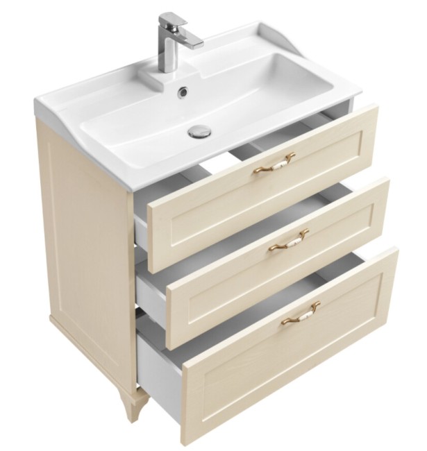 Тумба под раковину Aquaton Леон 80 Н (1A187801LBPR0) дуб бежевый