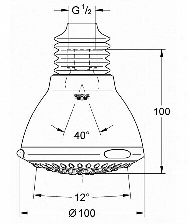 Верхний душ Grohe Movario 28397000 Верхний душ Grohe Movario 28397000