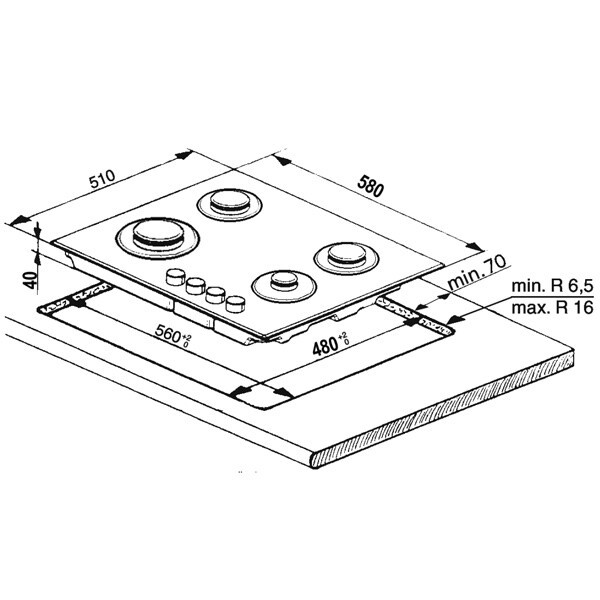 Встраиваемая газовая варочная панель Whirlpool AKR 363 IX