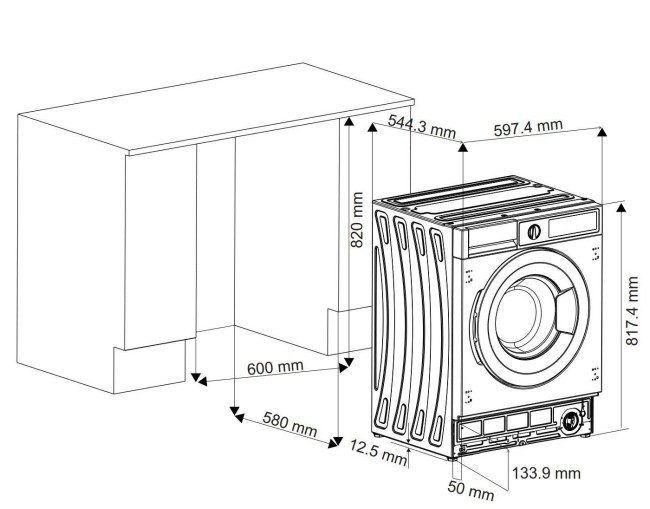 Встраиваемая стиральная машина Scandilux DX3T8400