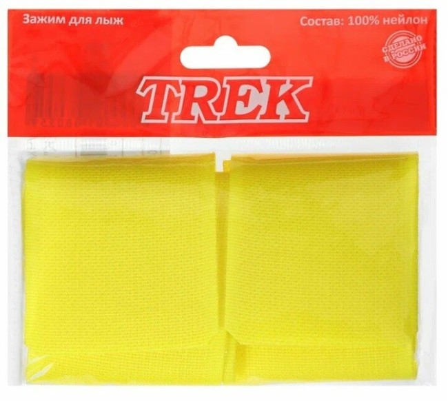Зажим-липучка для лыж Trek 050007 черный/лимонный Зажим-липучка для лыж Trek 050007 черный/лимонный