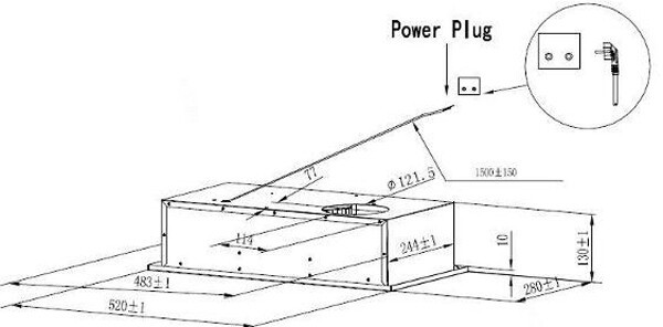 Встраиваемая вытяжка Candy CPY5MXP-07 Встраиваемая вытяжка Candy CPY5MXP-07