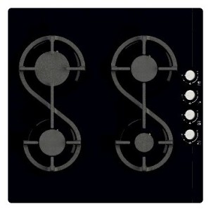 Встраиваемая газовая варочная панель Remenis REM-2154 black side