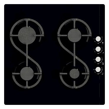 Встраиваемая газовая варочная панель Remenis REM-2154 black side