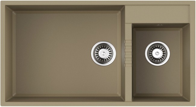 Кухонная мойка Omoikiri Tedori 85-2-U-CH Tetogranit/шампань (4993945)