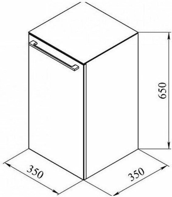 Шкаф De Aqua нижний Тока2 R одна дверь бел (167425) Шкаф De Aqua нижний Тока2 R одна дверь бел (167425)