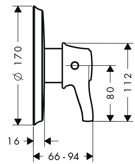 Комплектующие Hansgrohe Ecostat classic центральный с большим ра