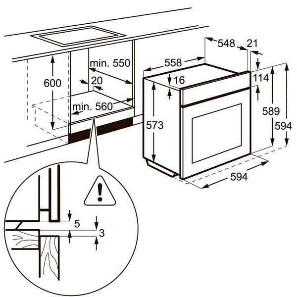 Встраиваемый электрический духовой шкаф Electrolux EOB 93434 AW