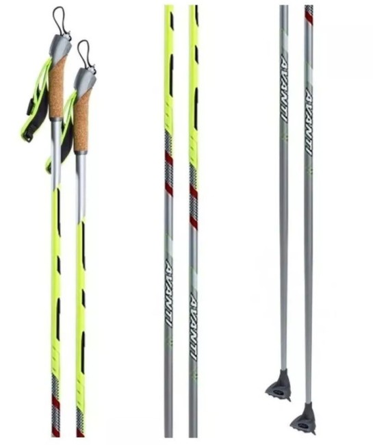 Лыжные палки STC Avanti деколь серебро 100% углеволокно (STC 130)