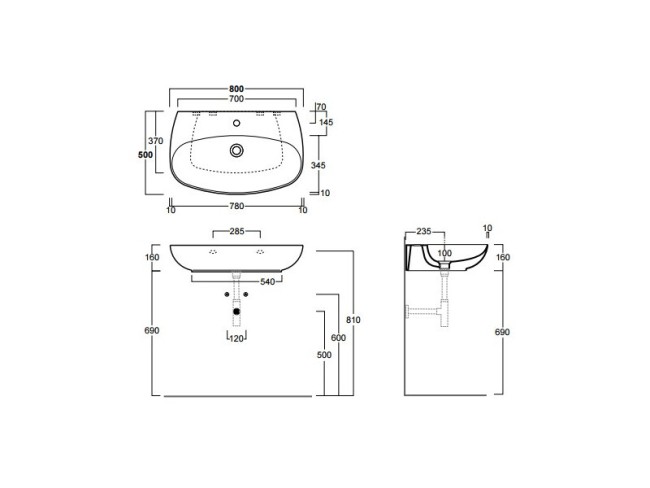 Раковина подвесная/накладная Simas VIGNONI (VI11bia) белый