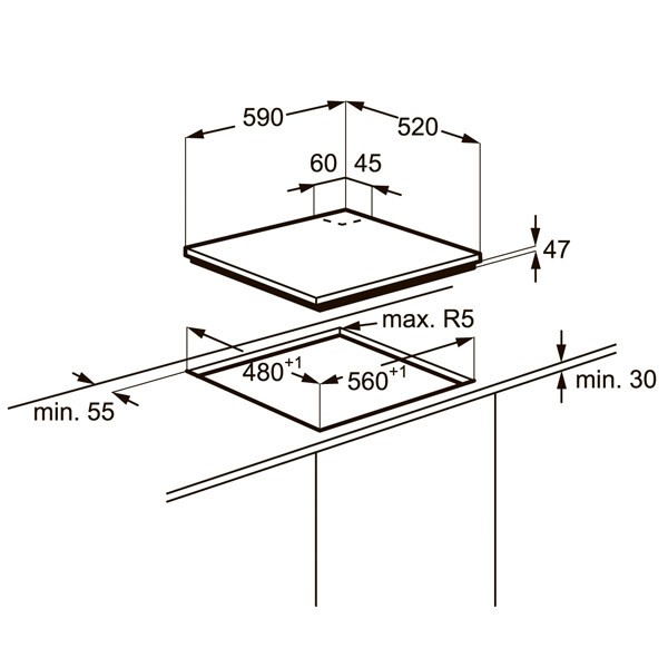 Встраиваемая газовая варочная панель Electrolux EGT 96342 YW Встраиваемая газовая варочная панель Electrolux EGT 96342 YW