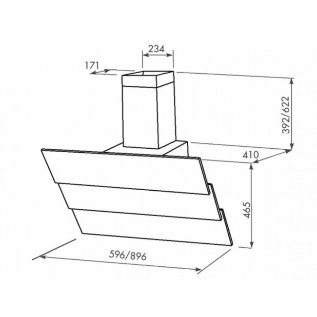 Каминная вытяжка ZorG Technology Troy 1000 90 S бежевый