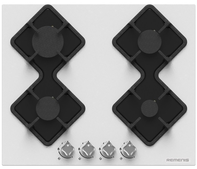 Встраиваемая газовая варочная панель Remenis REM-2150 white