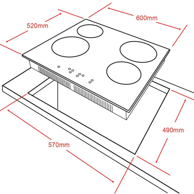 Встраиваемая электрическая варочная панель Ginzzu HCC-401 Встраиваемая электрическая варочная панель Ginzzu HCC-401