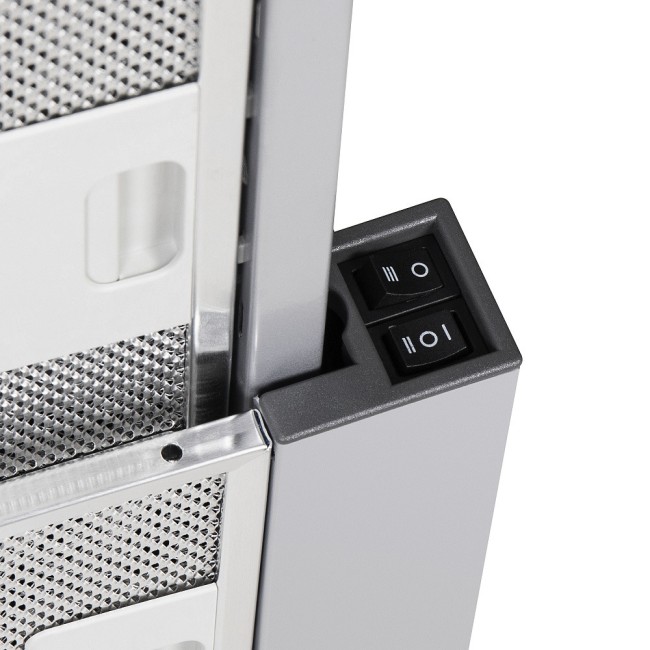 Встраиваемая вытяжка Maunfeld VS Slide 60 металлик/белое стекло