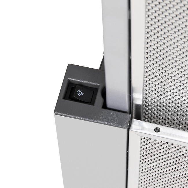 Встраиваемая вытяжка Maunfeld VS Slide 60 металлик/белое стекло