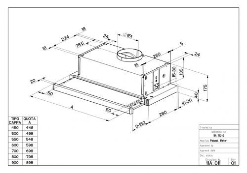 Встраиваемая вытяжка Faber Flexa HIP BK A 50