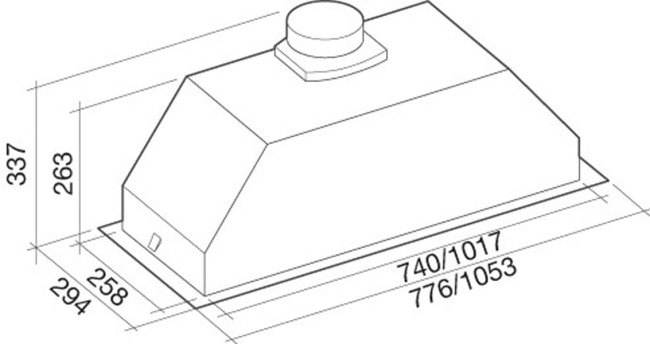 Встраиваемая вытяжка Falmec GRUPPO INCASSO 70 inox (800) (CGIW70.E5P2#ZZZI491F)