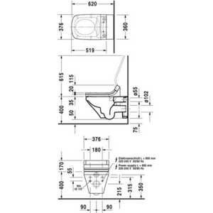 Унитаз подвесной Duravit DSTYLE (2542590000) белый