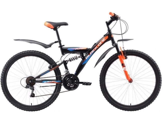 Велосипед Black One Flash FS 26 D (H000009978) черный/оранже