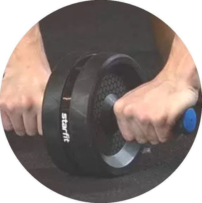 Ролик для пресса Starfit Core RL-106 черный/темно-синий Ролик для пресса Starfit Core RL-106 черный/темно-синий