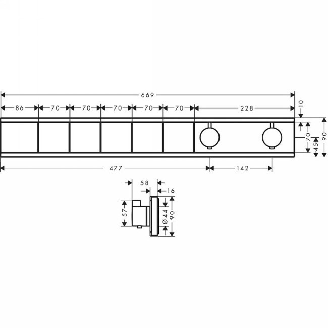Термостат для душа Hansgrohe HG RainSelect матовый белый (15384700)