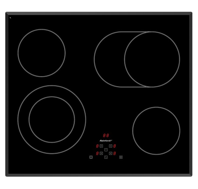Встраиваемая электрическая варочная панель Rainford RBН 6624 B black Встраиваемая электрическая варочная панель Rainford RBН 6624 B black