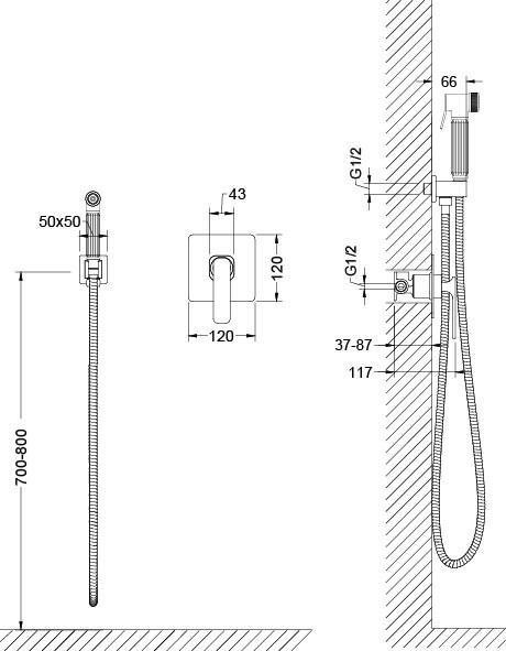 Смеситель для душа Timo Torne 4389/00SM chrome Смеситель для душа Timo Torne 4389/00SM chrome