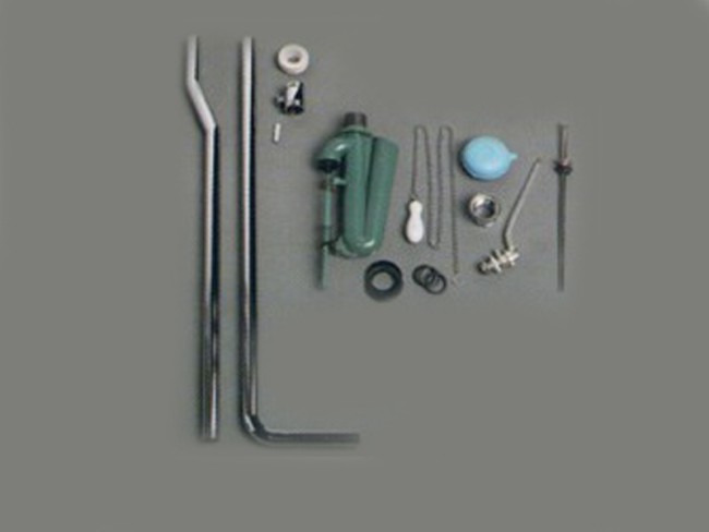 Смывной механизм и труба для высокого бачка Simas (R01Br) бронза