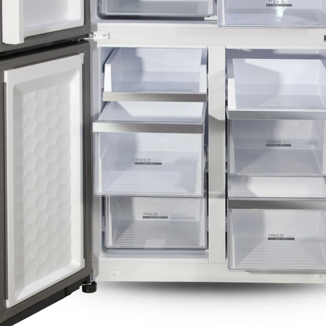 Холодильник Ginzzu NFK-525 серое стекло