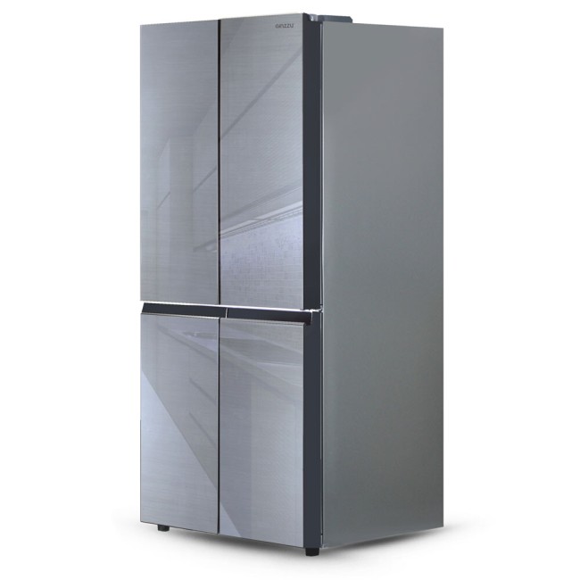 Холодильник Ginzzu NFK-525 серое стекло