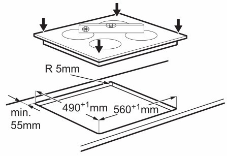 Встраиваемая индукционная варочная панель Zanussi ZEM 56740 BB