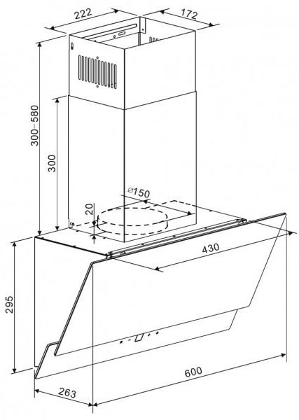Каминная вытяжка Zigmund & Shtain K 151.6 W