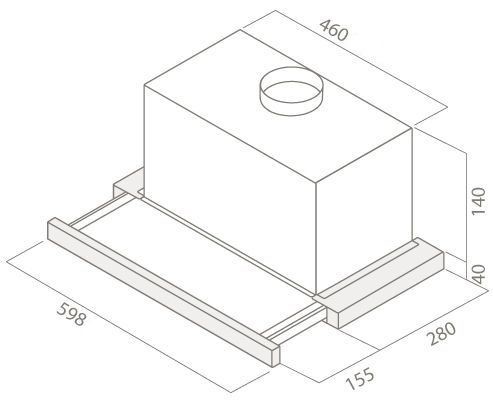 Встраиваемая вытяжка Elica Elite14 Lux GRVT/A/60 Встраиваемая вытяжка Elica Elite14 Lux GRVT/A/60
