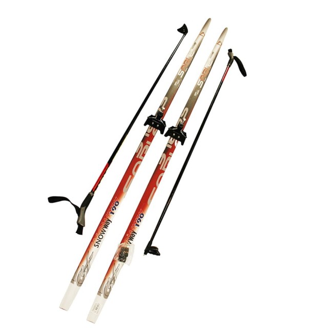 Лыжный комплект STC Sable snowway red 75 мм 190 Лыжный комплект STC Sable snowway red 75 мм 190